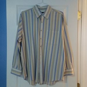 Men shirt beige and blue